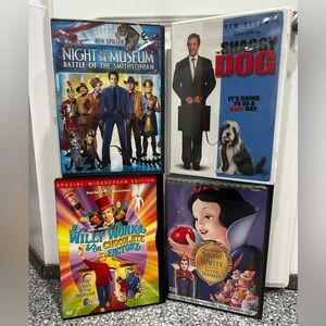 Family DVD Bundle Disney Snow White Wonka Shaggy Dog Sealed